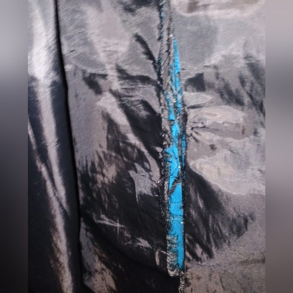 Vintage International Scene Teal Women's Wool Hooded Trench Pea Coat Size 9/10 - Picture 10 of 10